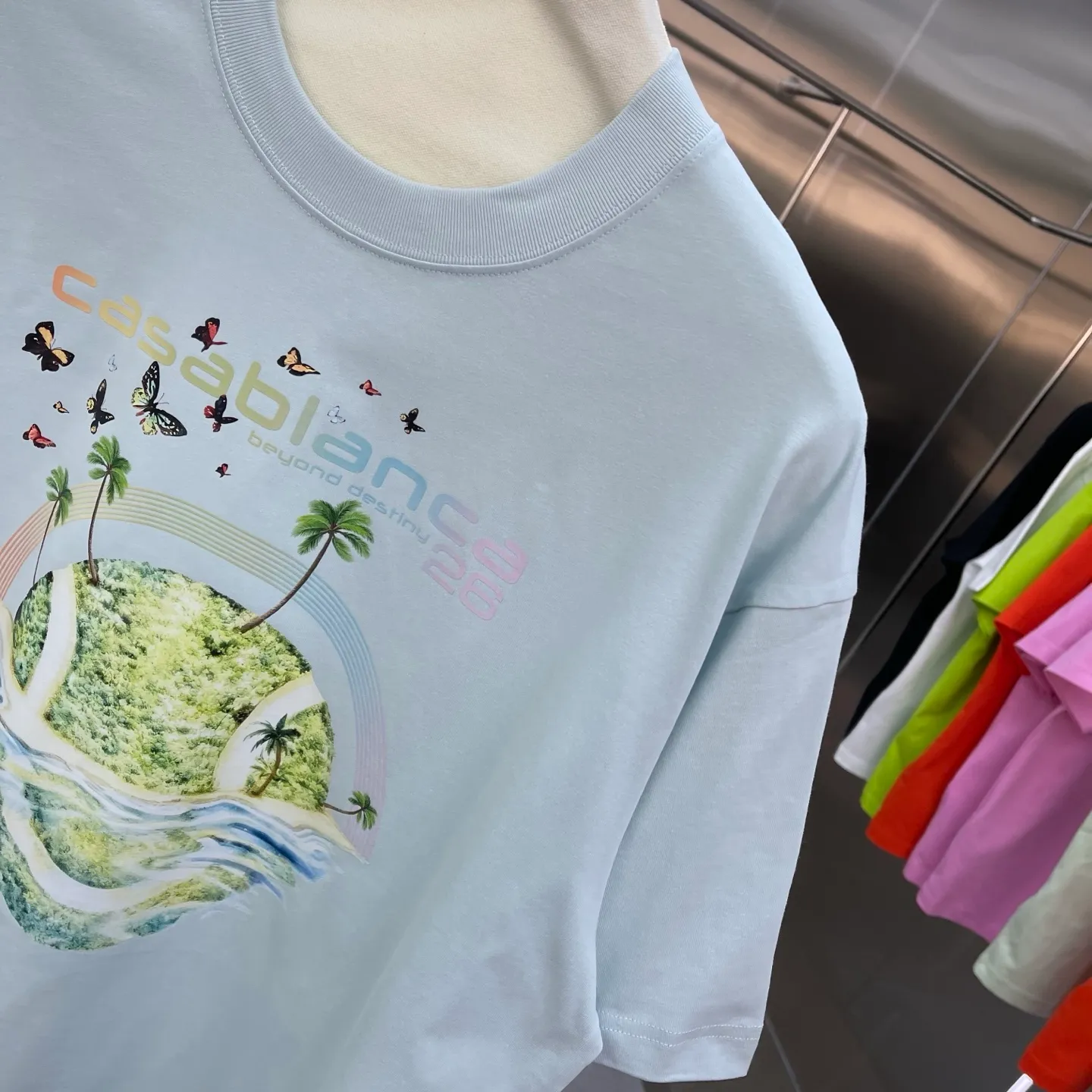 New Arrival Casablanca Classic Series T ～ ， ， 。 ， Classic ， In Stock ！ ：White Black Light Blue Orange 5 ） Size：S M L XL XXL